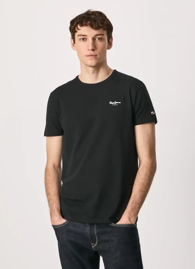 T-Shirt Original • - PEPE JeanStore Fit Slim Black Basic JEANS