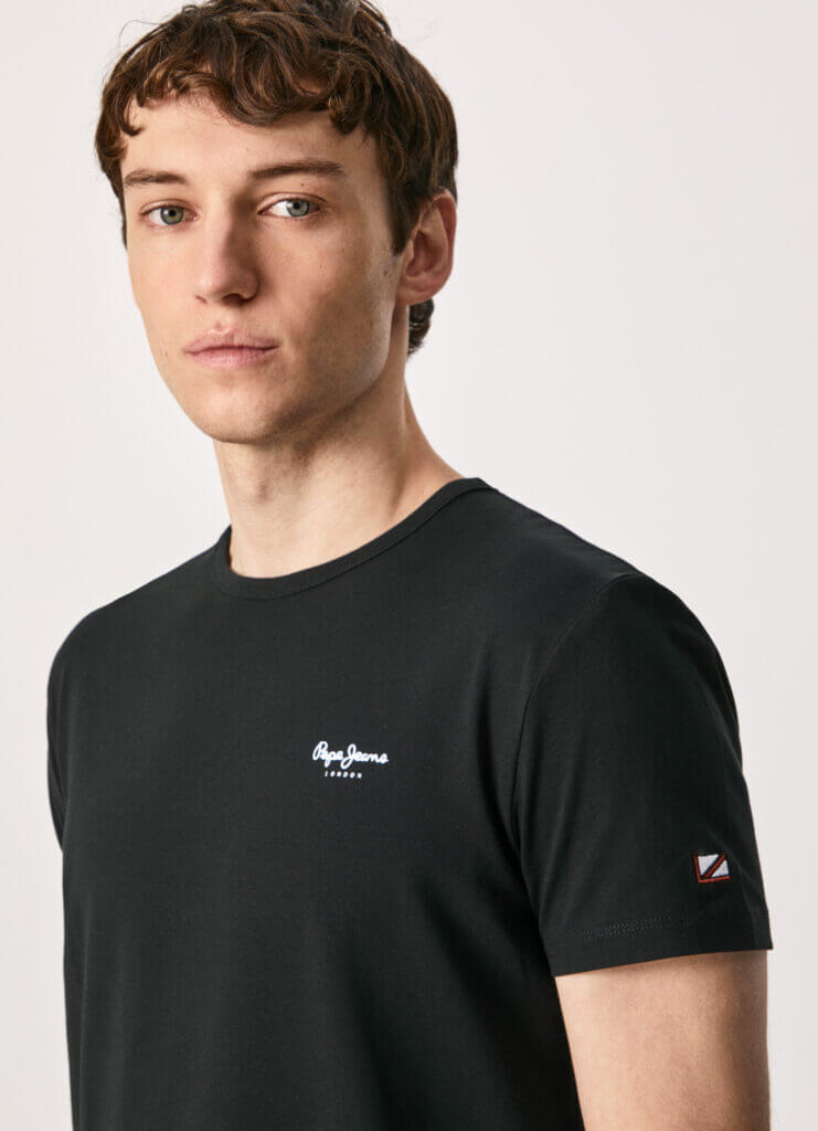 T-Shirt Original Basic Slim Fit Black - PEPE JEANS • JeanStore