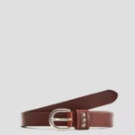 Leather Belt with a Pin Buckle Cinnamon. MATERIAL Fabric: leather, Quality: high-quality MATERIAL COMPOSITION 100% leather