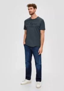 Men Cotton Regular Logo T shirt Dark Grey S'OLIVER2139909 (11)