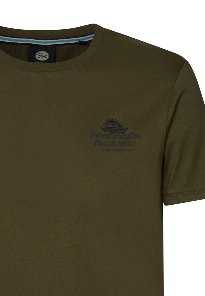 Men Flama Regular T shirt Olive PETROL.M 1040 TSR645 6157 T
