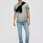 Men Garment dyed cotton Regular T shirt Olive S'OLIVER.2141047 (1)