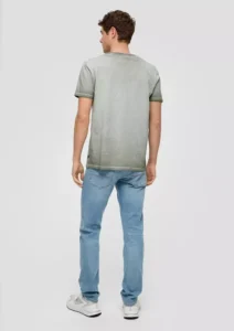 Men Garment dyed cotton Regular T shirt Olive S'OLIVER.2141047 (2)