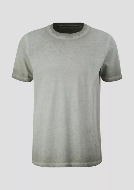 Men Garment dyed cotton Regular T shirt Olive S'OLIVER.2141047 (3)
