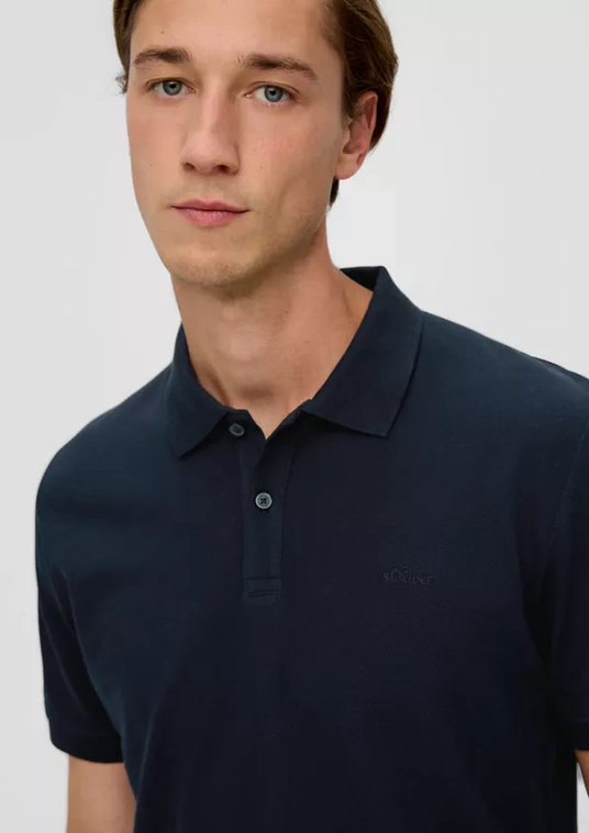 Men Pure Cotton Regular Polo Navy S'OLIVER.2138262 (5)