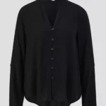 Woman Blouse V neckline Shirt Black S'OLIVER.2140749 (8)