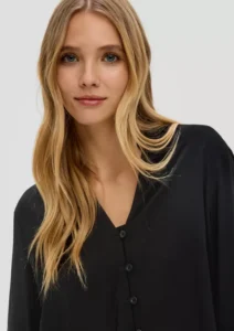 Woman Blouse V neckline Shirt Black S'OLIVER.2140749 (9)