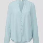 Woman Blouse V neckline Shirt Pale Turquoise S'OLIVER.2140749 (3)