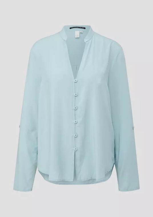Woman Blouse V neckline Shirt Pale Turquoise S'OLIVER.2140749 (3)