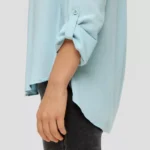 Woman Blouse V neckline Shirt Pale Turquoise S'OLIVER.2140749 (4)
