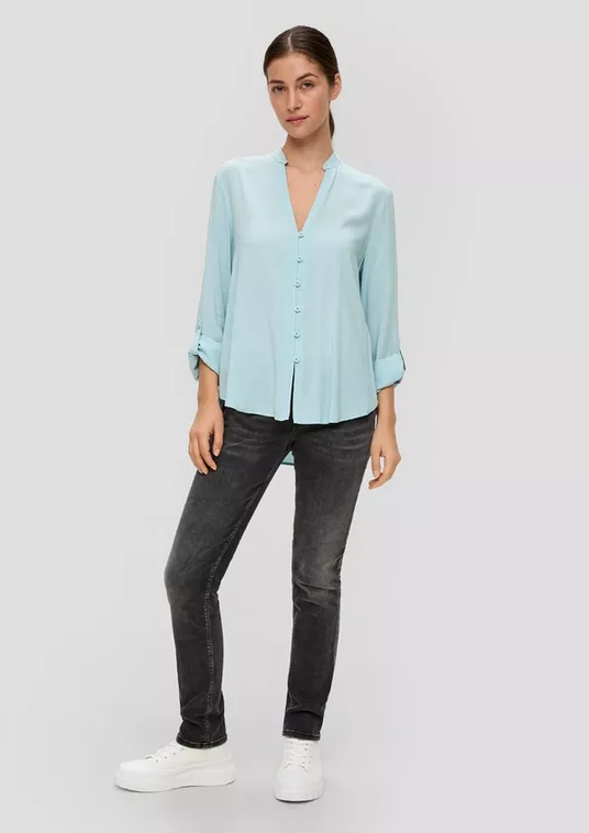 Woman Blouse V neckline Shirt Pale Turquoise S'OLIVER2140749 (1)