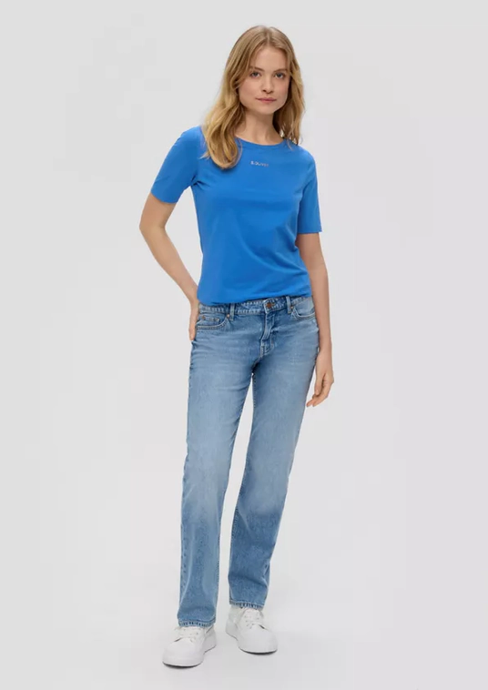 Woman Shinny Logo Regular T shirt Royal Blue S'OLIVER.2144445 (6)