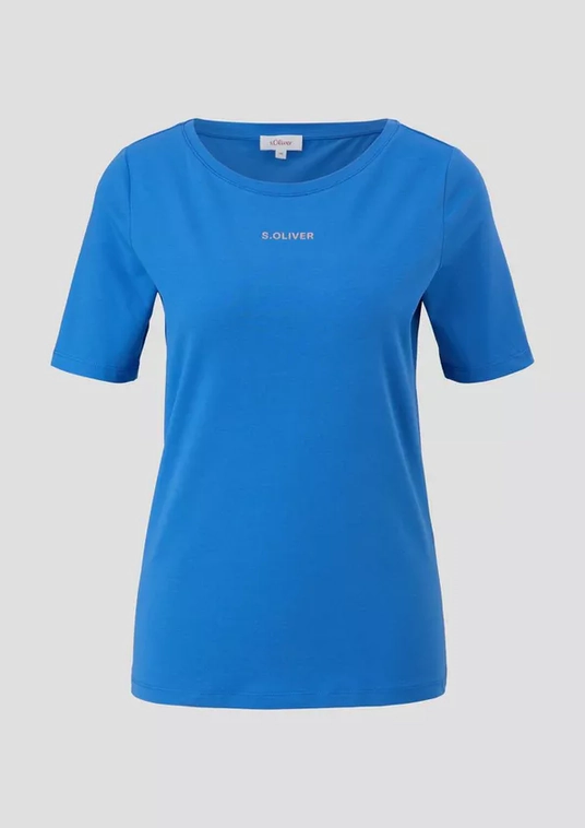 Woman Shinny Logo Regular T shirt Royal Blue S'OLIVER.2144445 (8)