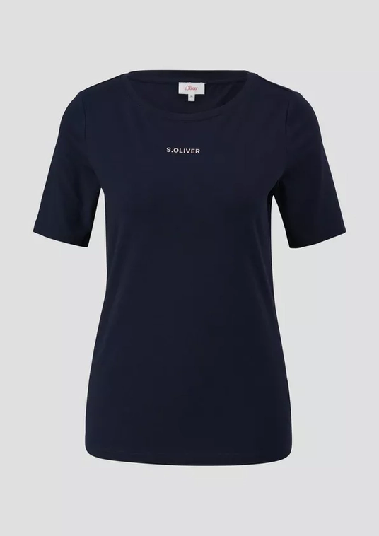 Woman Shinny Logo T shirt Regular Fit Navy S'OLIVER.2144445 (3)