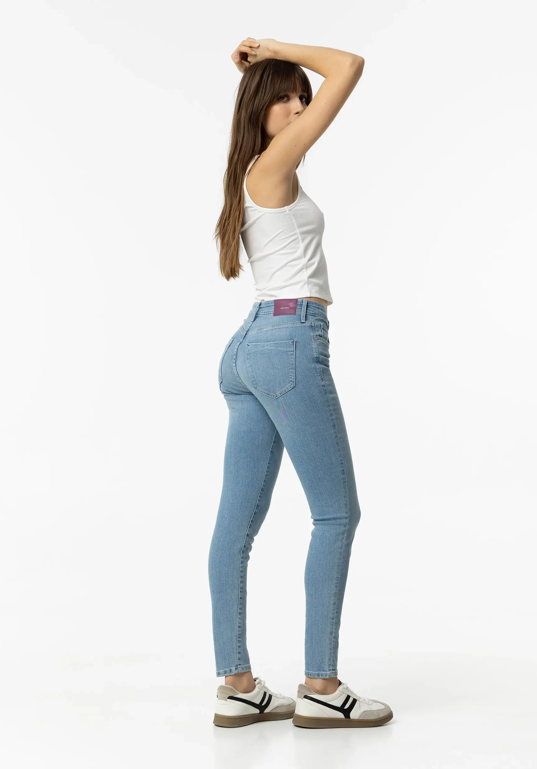 10054023C1028 4 Woman Skinny Jeans VICKY 2 Light Blue TIFFOSI