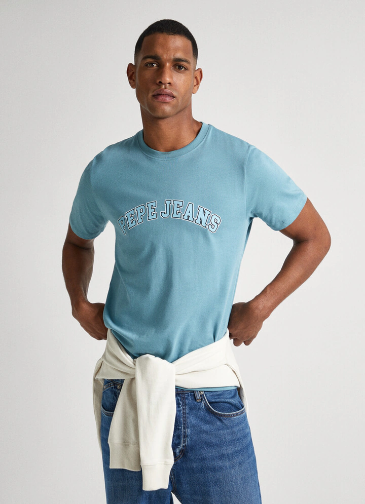 Men Logo Regular T Shirt CLEMENT Quay Blue PEPE.PM509220 546 03 MO