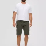 Mens Relaxed Cargo Bermuda Plus Sizes FILE Olive S'OLIVER.2148951 (1)