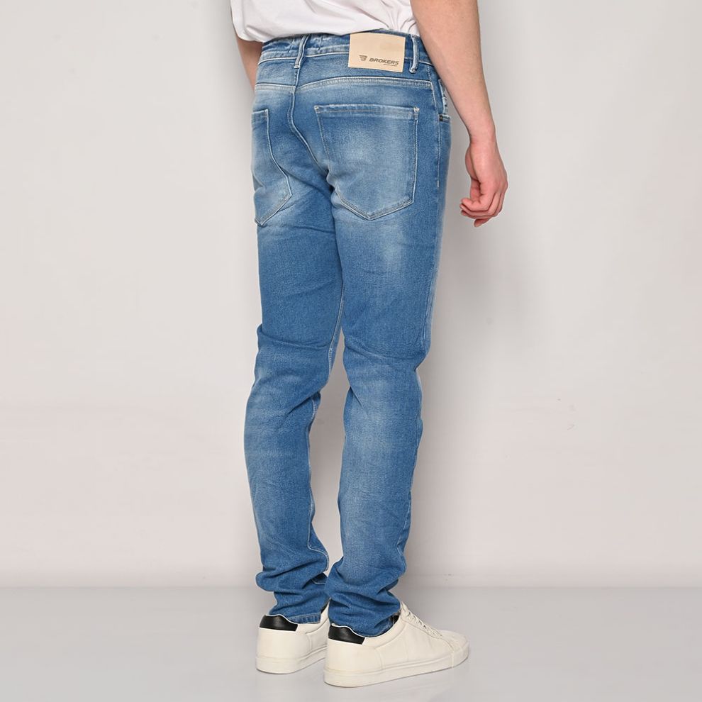 Mens Slim Worn Jeans AKIRA Medium Blue. 24013 403 324 BLUE 003