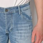Mens Worn Jeans Slim Fit Light Blue CAMARO.24023 457 355 BLUE 004