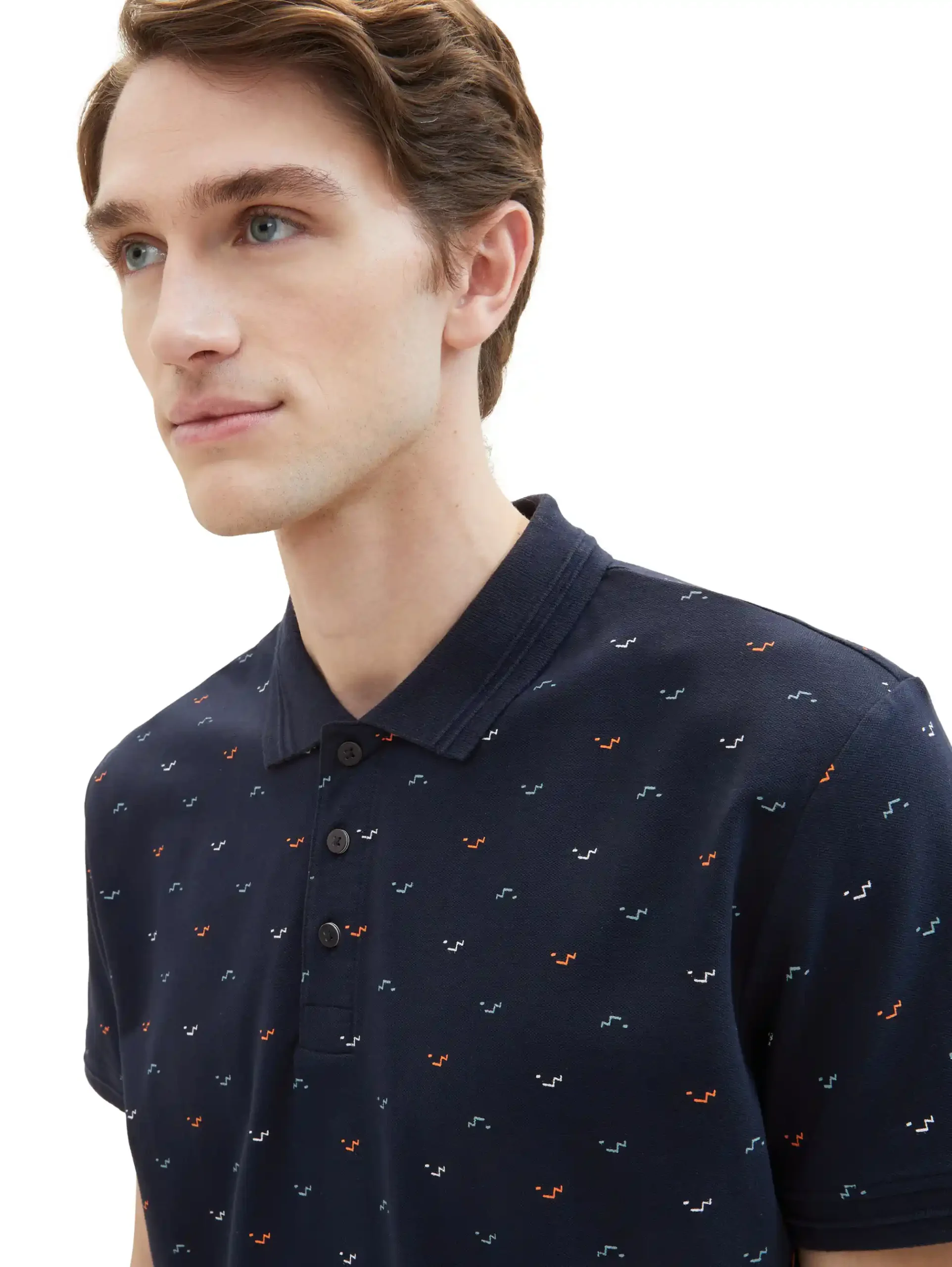 Tom Tailor 202402 34623 1040913 Men All over Printed Polo Regular Fit Navy.5