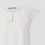 Woman Blouse with Broderie Anglaise Cream. 2140754 (2)