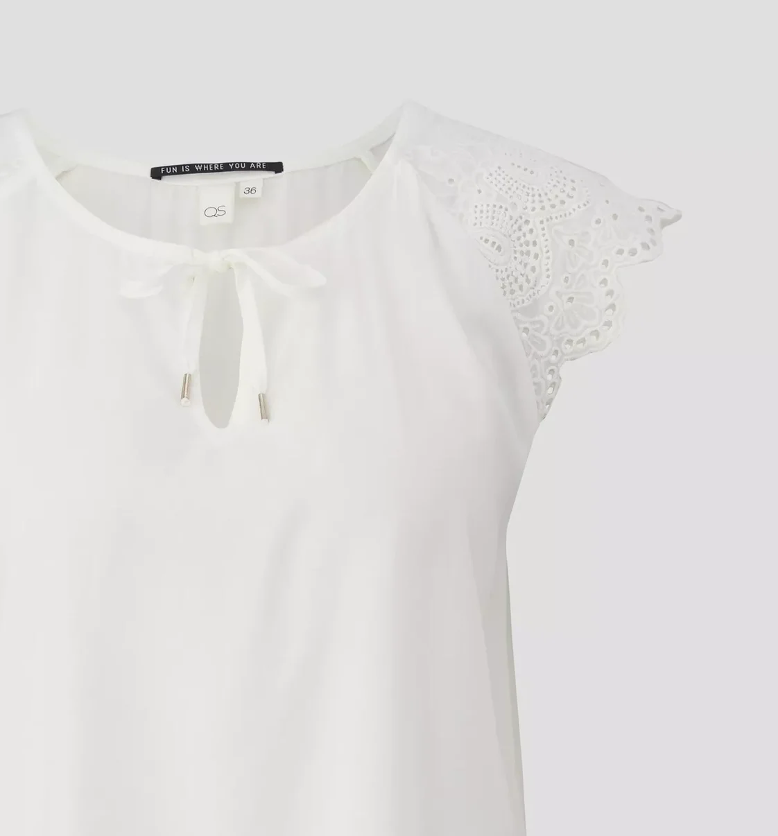 Woman Blouse with Broderie Anglaise Cream. 2140754 (2)
