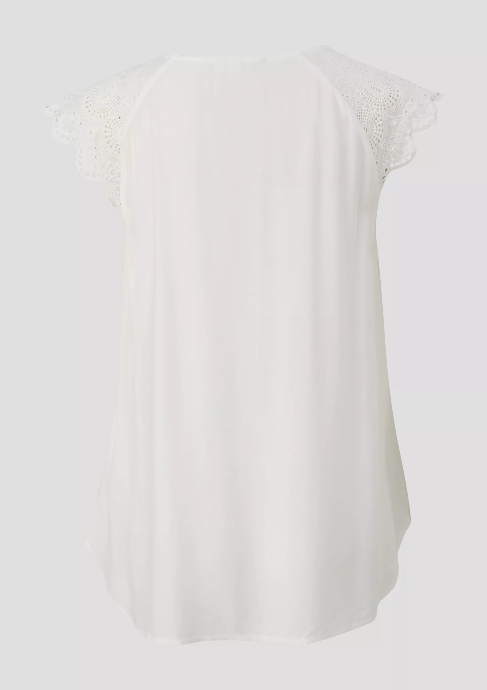 Woman Blouse with Broderie Anglaise Cream.s'oliver.2140754 (1)