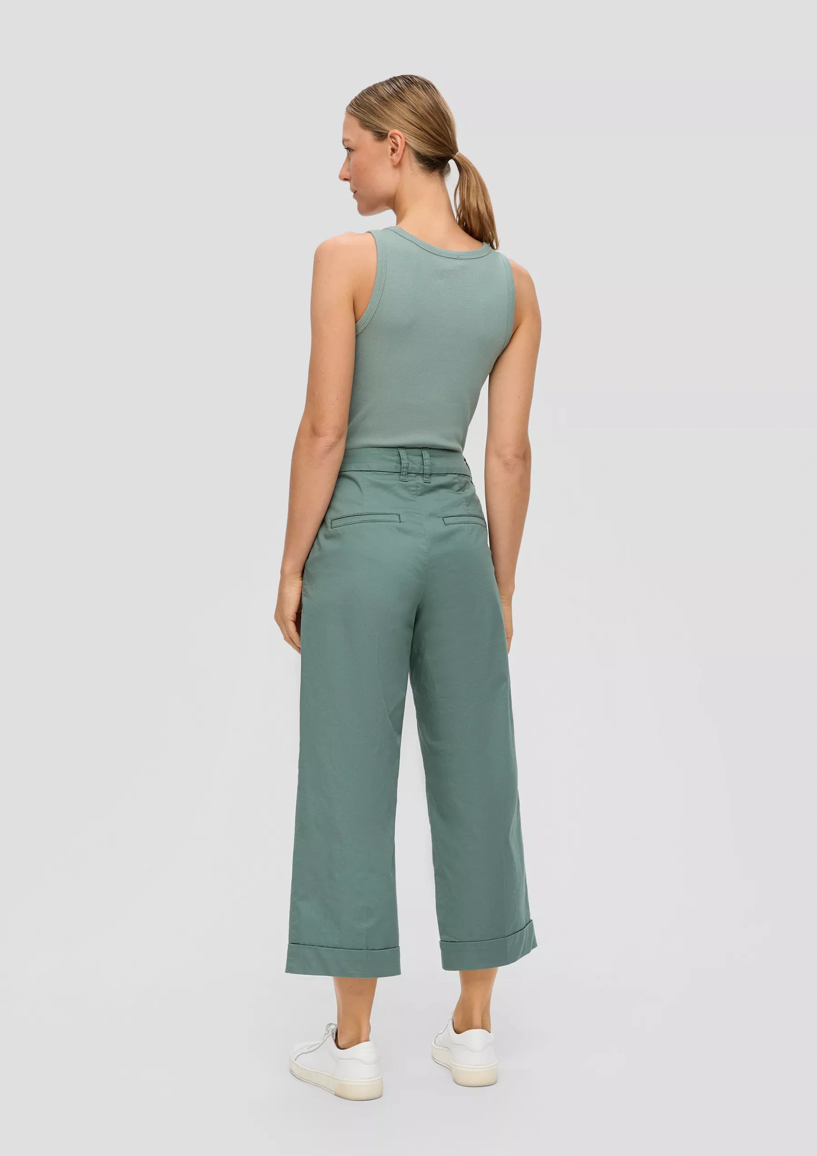 Woman Culottes in Stretch Cotton Light Petrol.S'Oliver.2143830 (2)