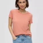 Woman Jersey T-shirt Regular Fit Mango. Γυναικείο μακό κοντό μανίκι και στρόγγυλη λαιμόκοψη. Απλό και μονόχρωμο βαμβακερό μπλουζάκι για καθημερινές εμφανίσεις.