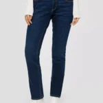 Woman Slim Fit Jeans CATIE Dark Blue. Γυναικείο τζιν στενή γραμμή. Σκούρο μπλε χρώμα με ελαφριά αμμοβολή, ελαστικό ύφασμα και άψογη εφαρμογή.