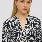 Woman Viscose Floral Printed Blouse Navy S'OLIVER.2142573 (12)