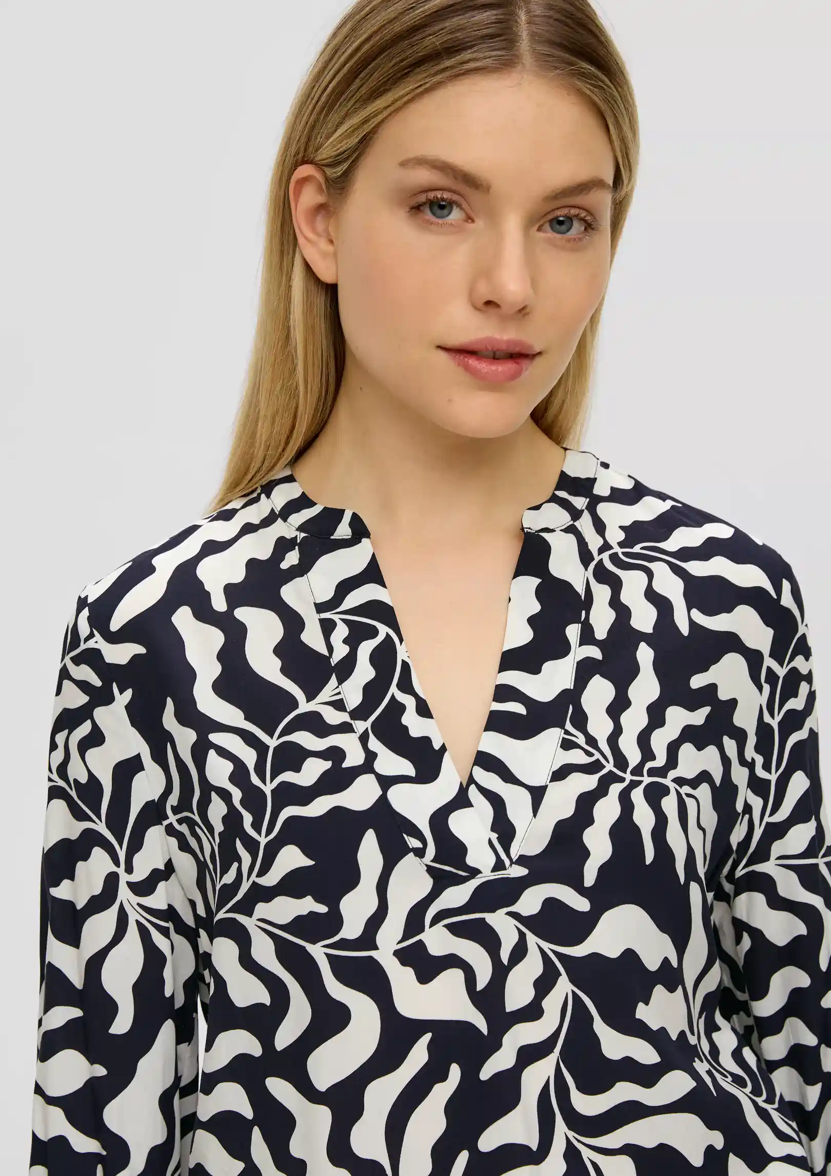 Woman Viscose Floral Printed Blouse Navy S'OLIVER.2142573 (12)